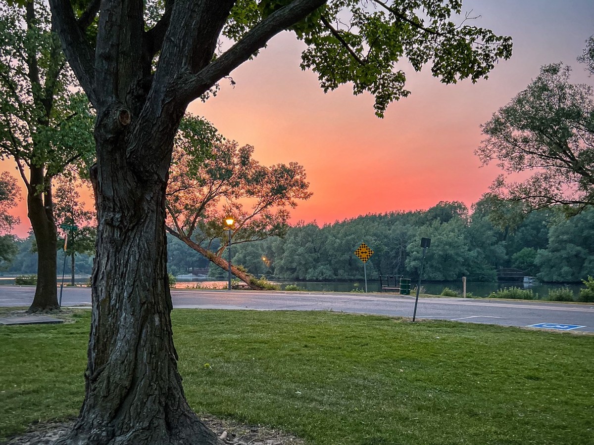 Stratford river at sunset